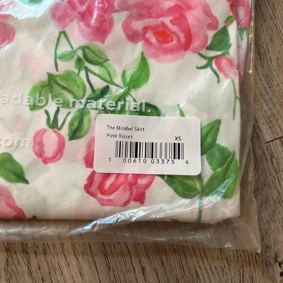 Hill House The Mirabel Midi Skirt in Pink Roses Size XS NWT - Picture 5 of 6
